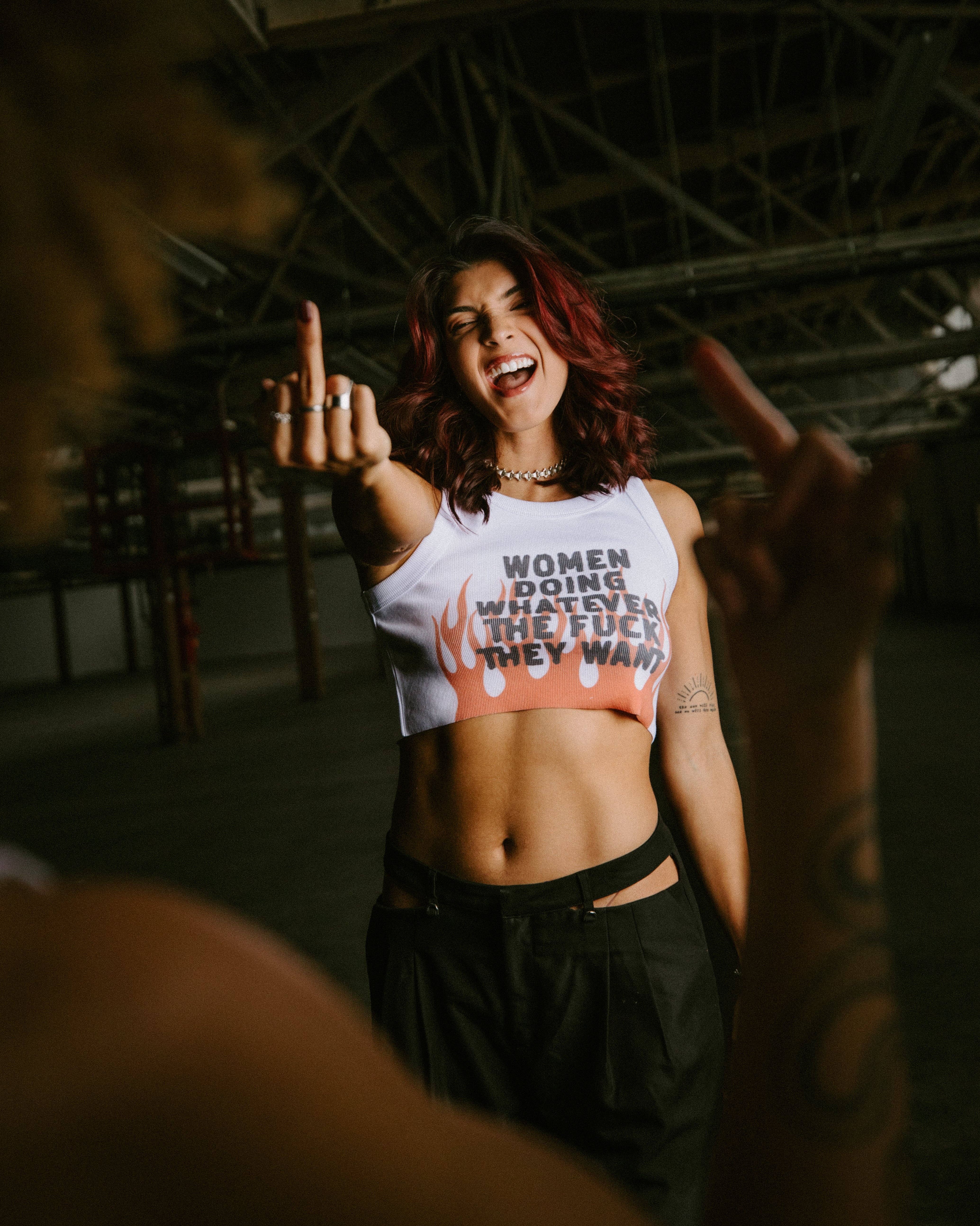 White Women Doing Whatever Flame Crop Tank for wholesale on Faire7