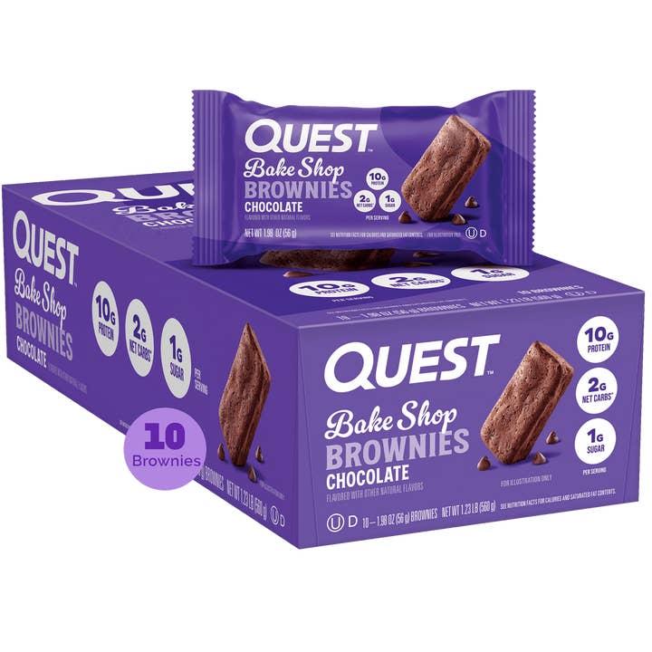 QUEST PROTEIN BROWNIE 10/56G CHOCOLATE for wholesale by L&F Universal Goods