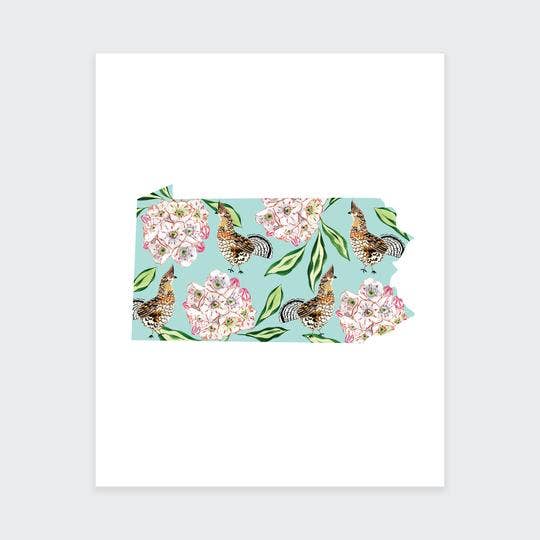 Pennsylvania State Art Print for wholesale by MARISAMADE