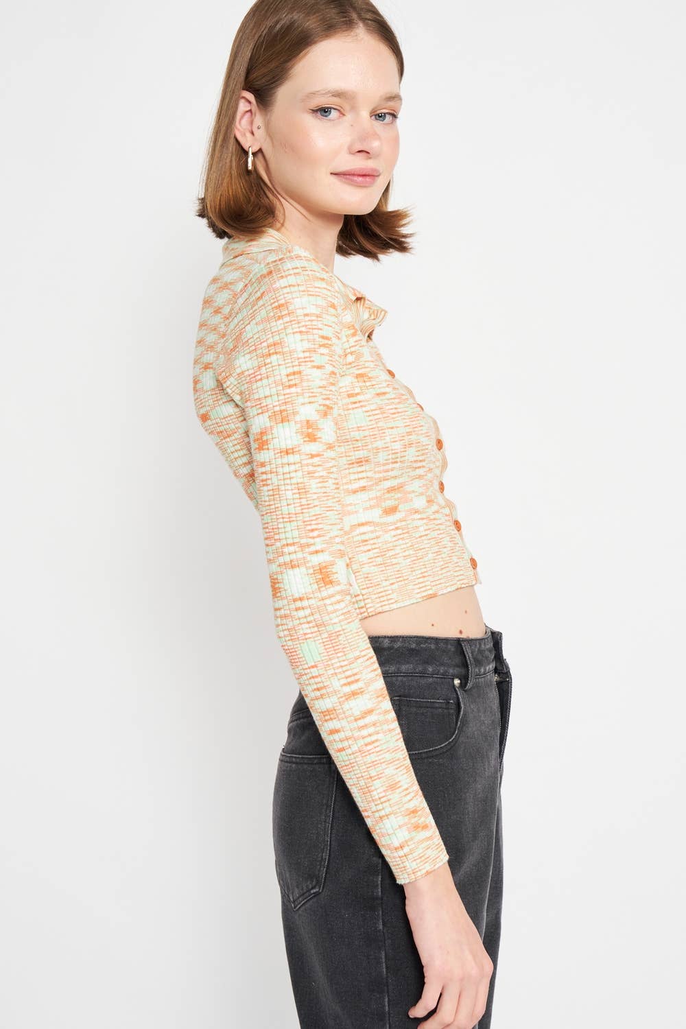 Emory Park – Großhandel Strickjacke – Damen – STRICKJACKE MIT GEMISCHTEM GARN6