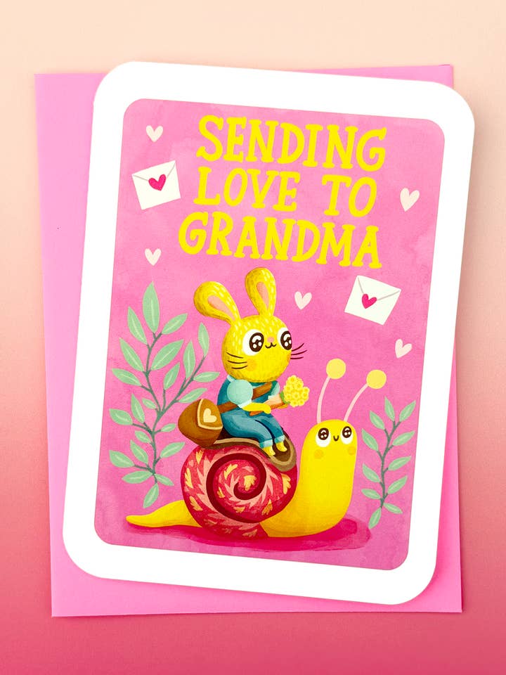 Sending Love to Grandma - Snail Mail Mother’s day card for wholesale by My Zoetrope
