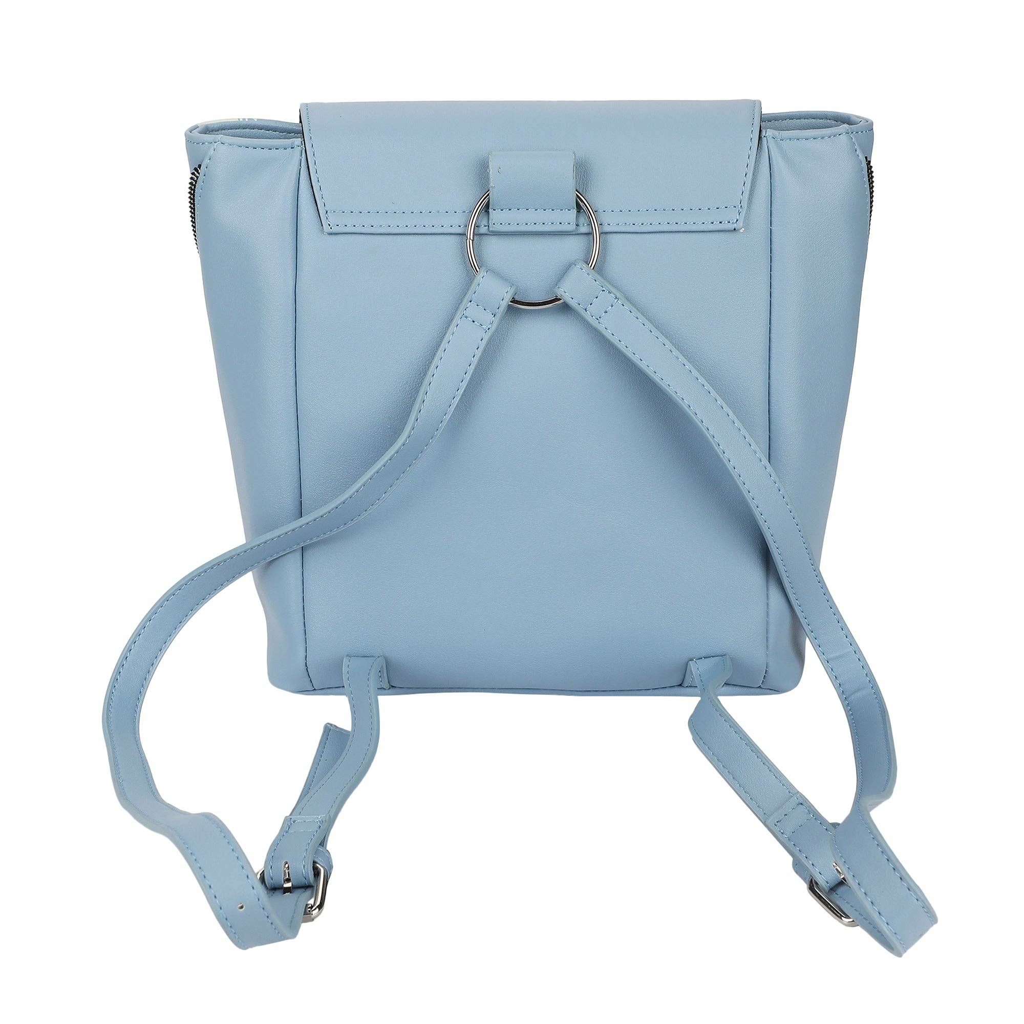 Bioworld Merchandising - Wholesale Backpack - Women's - Disney Lilo & Stitch Faux Leather Mini Backpack with Floral Print and Embroidered Details3