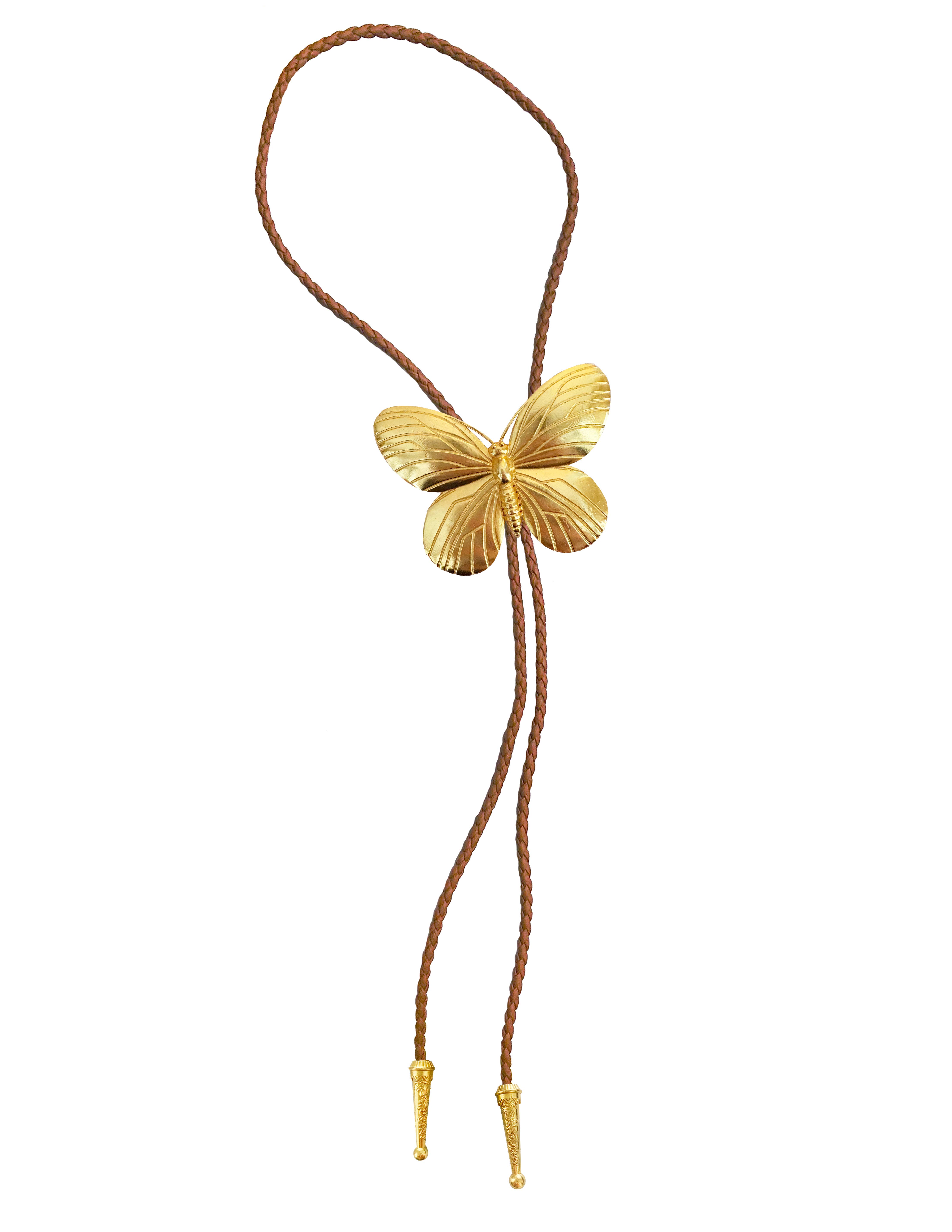 Daisy Del Sol – Großhandel Y- & Lasso-Halsketten – Goldener Schmetterling-Bolo-Tie5