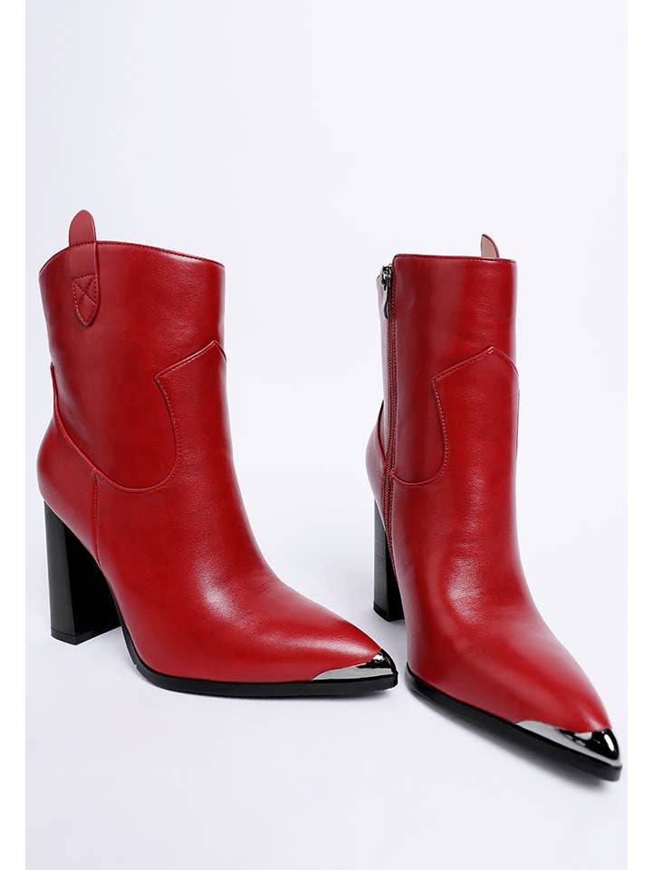 Rag Company - Wholesale Booties - Women's - Hatter Pointed Toe Faux Leather Boots6