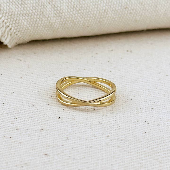 GoldFi - Wholesale Band/Stacked Ring - 18k Gold Filled X Ring