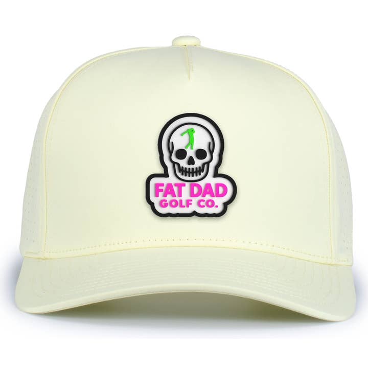 skull PVC patch pacific weekender lemonade hat for wholesale by Fat Dad Golf Co.