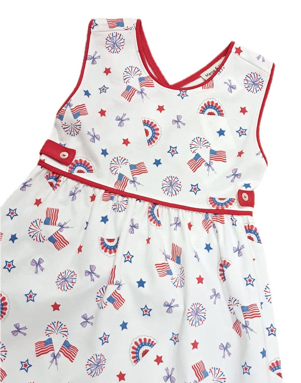 Marco and Lizzy - Wholesale Dress - Kids - Star Spangled Banner Crisscross Dress2