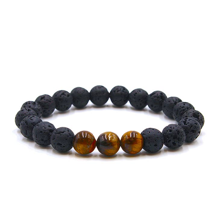 Matrix Aromatherapy - Wholesale Aromatherapy Bracelet - Tiger's Eye Essential Oil Lava Stone Diffuser Bracelet
