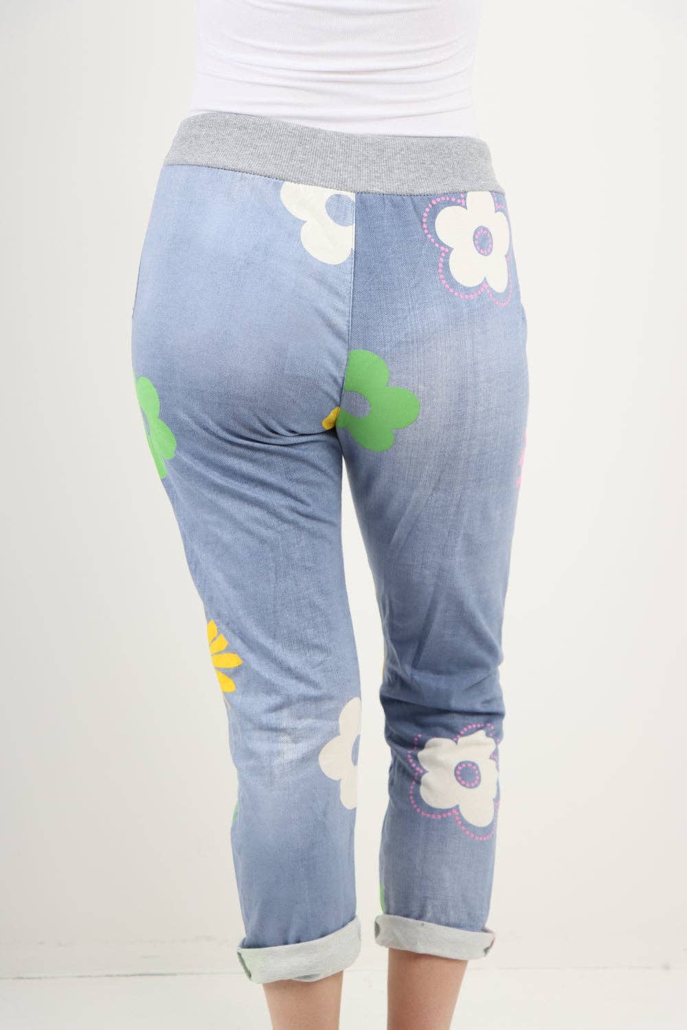 Miss Bold - Wholesale Pants - Women's - Italian Ditsy Floral Printed Cotton Trousers11