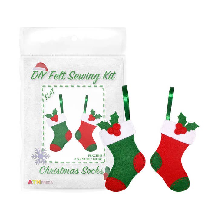Doe-het-zelf Knutselpakket – Vilt Naaikit | Kerstsokken voor wholesale door ATHobby Do It Yourself