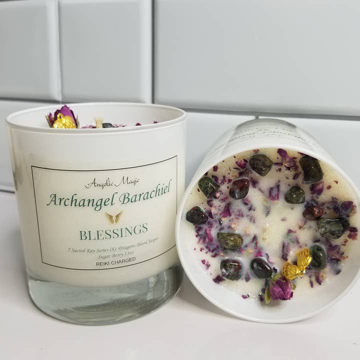 Angelic Magic - Vendita all'ingrosso Candela in vasetto - Candela alla soia Arcangelo Barachiel (Blessings) 325 ml1