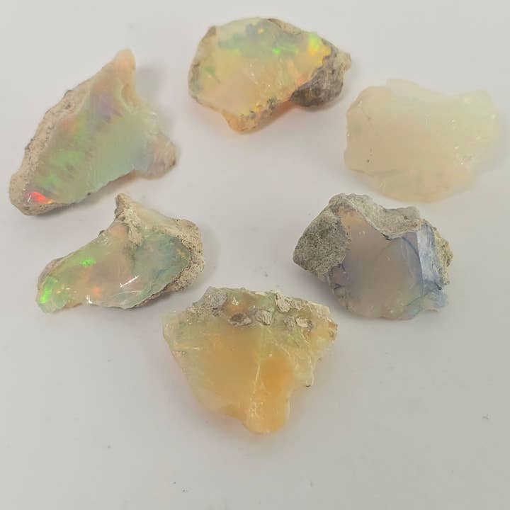 6pc Ethiopian Opals ~ Mineral Specimens ~ Crystals for wholesale by Aquamarine Daydream Wholesale