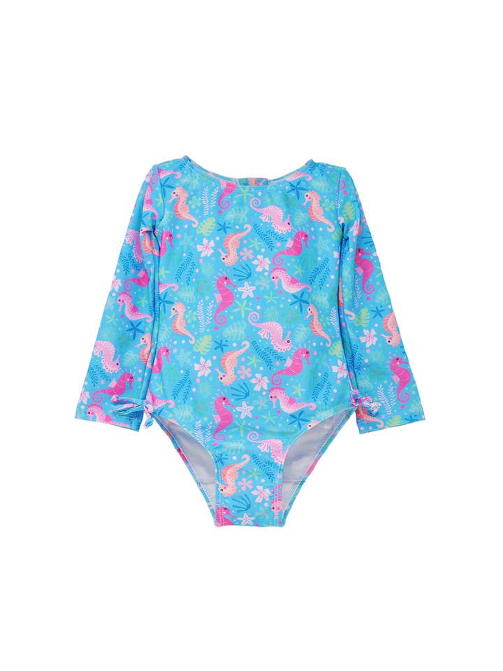 Flap Happy - Wholesale One Piece Swimsuit - Kids - Girls UPF50+ Charlie Long Sleeve Rash Guard Swimsuit4