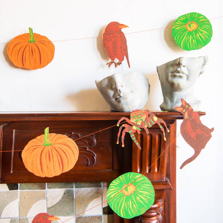 East End Press – wholesale Bunting/garland – Pumpkin Sewn Garland9