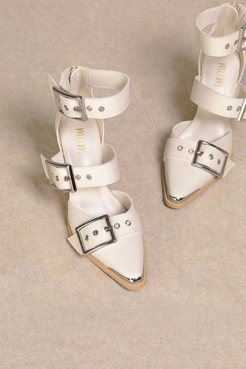 CCOCCI - Vendita all'ingrosso Tacchi alti - Donna - TACCHI LARGHI A PUNTA CON TRIPLA CINTURA HENDRIX16