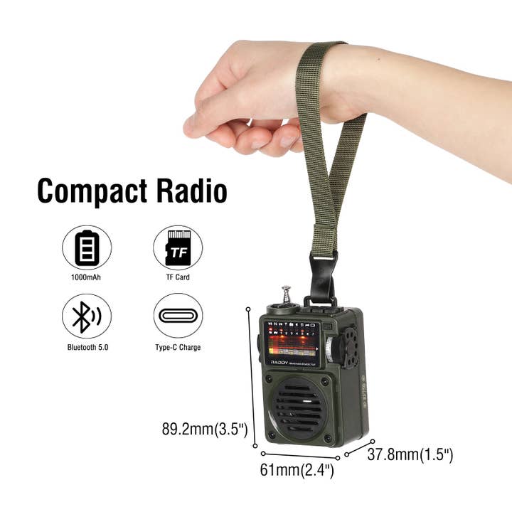Radioddity - Wholesale Speakers - Raddy RF750 Shortwave Radio | AM/FM/SW/WB | Portable Digital Rechargeable | Bluetooth 5.0