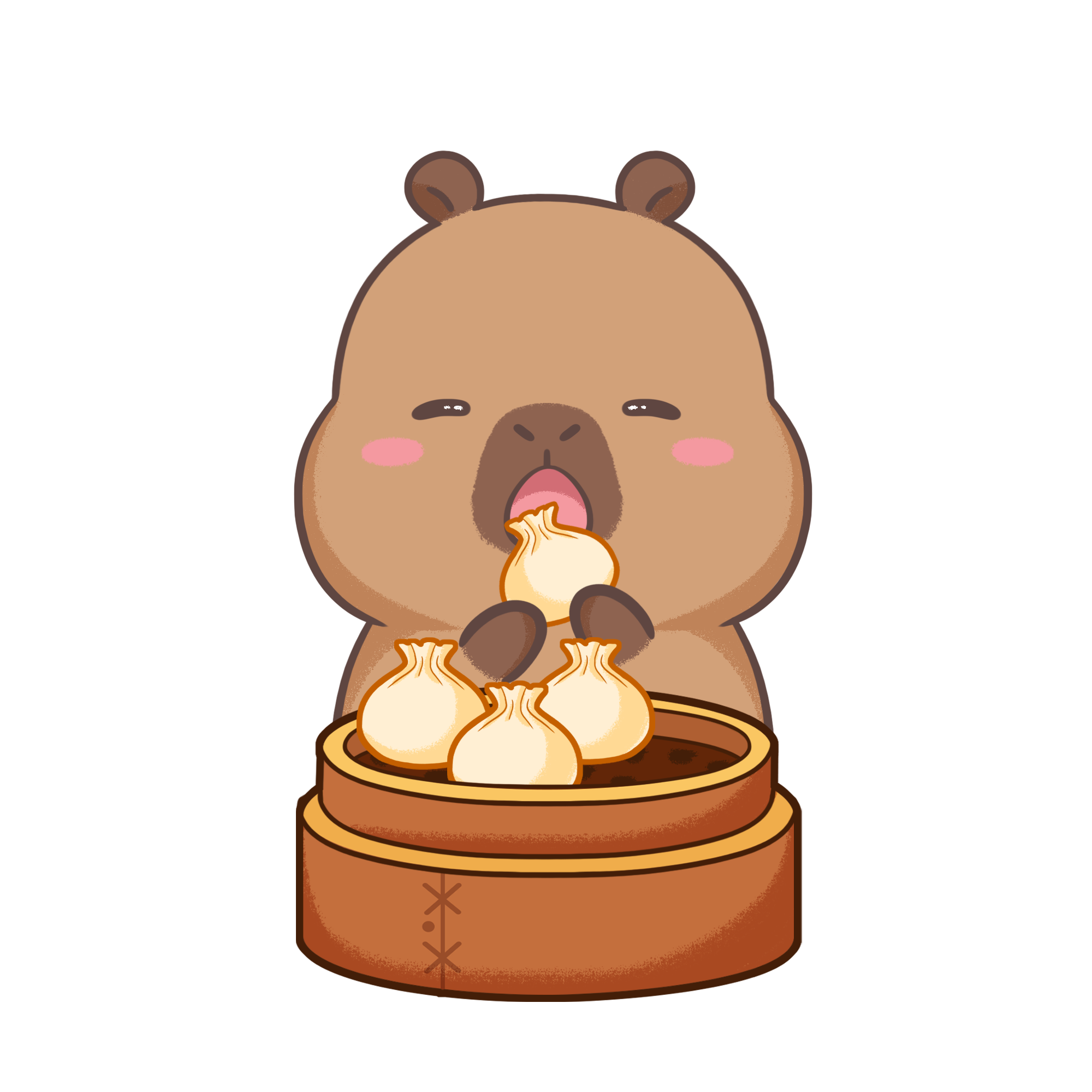 CapyFun - Wholesale Keychain - Women's - Capybara Acrylic Keychain Cute Kawaii Dumpling Boba Tea Coffee Ice Cream Reading Orange Ramen Foodie Hot Pot Holiday Gift For Her40