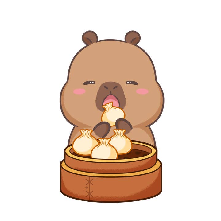 CapyFun - Wholesale Keychain - Women's - Capybara Acrylic Keychain Cute Kawaii Dumpling Boba Tea Coffee Ice Cream Reading Orange Ramen Foodie Hot Pot Holiday Gift For Her40