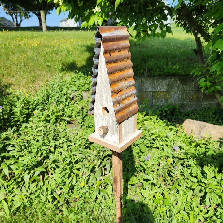 Flying Heart Threads - Wholesale Bird House - Rustic Reclaimed Barnwood Large Church2