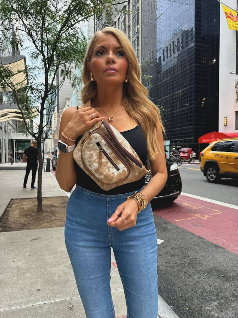Boho Ranch Shop - Wholesale Belt Bag - Women's - Western Hairon Cowhide Fanny Pack - bum bag sling bag10