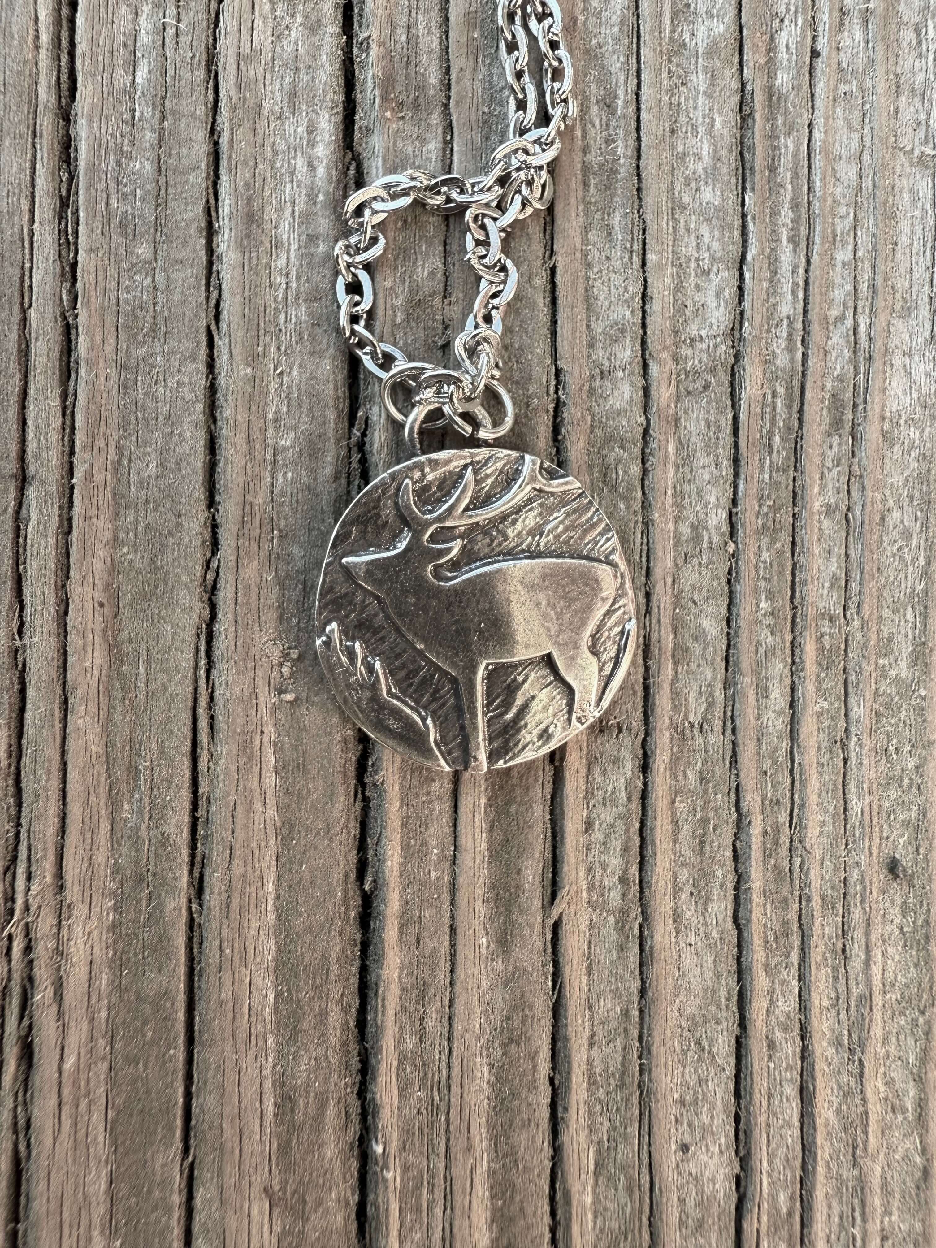 Wild Mountain Soul Designs - Wholesale Pendant/Charm Necklace - Silver Western Rustic Elk Pendant2
