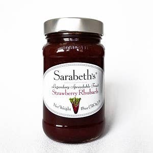18oz-Strawberry Rhubarb Spreadable Fruit for wholesale by Sarabeth's