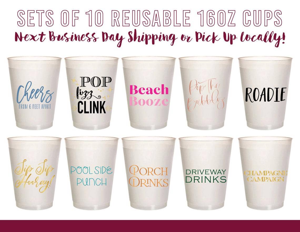 Sip Hip Hooray - Wholesale Disposable Cup - Sip Sip Hooray Frosted Cups4