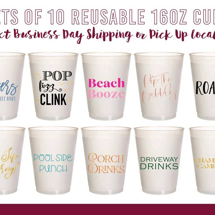 Sip Hip Hooray - Wholesale Disposable Cup - Sip Sip Hooray Frosted Cups4