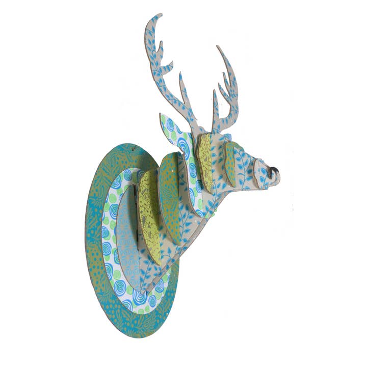 Epigram - Wholesale Wall Accent - Cardboard Deer Trophy Spring Flowers Wall Decoration