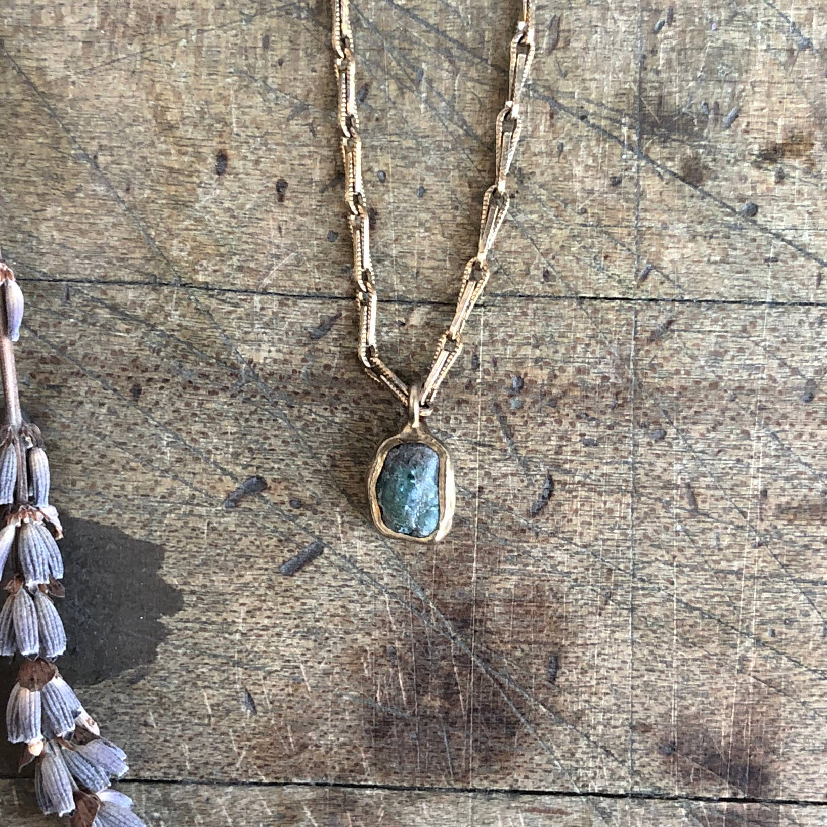 Emilie Shapiro Jewelry - Wholesale Pendant/Charm Necklace - Guardian Pendant - Emerald1