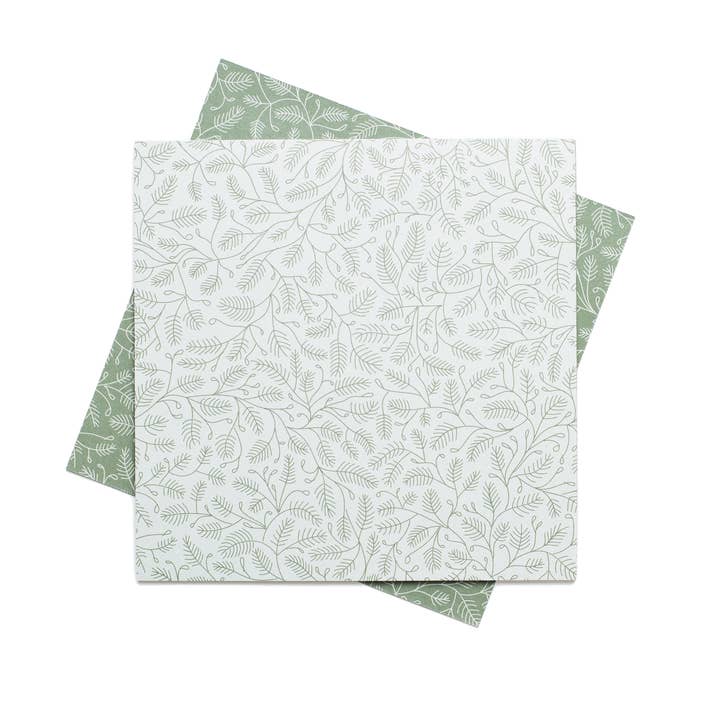 My Pretty Circus - Wholesale Origami/Kirigami Paper - Christmas origami paper - “pine branches” green - 25 sheets1