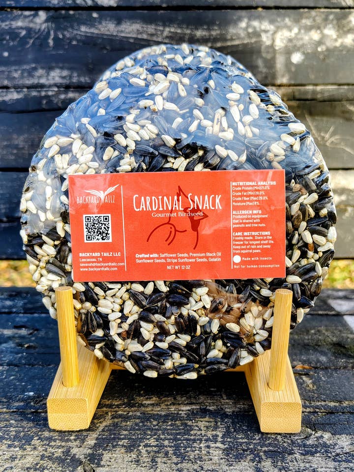 Stackable 6" Birdseed Patties (Cardinal Snack) for wholesale by Backyard Tailz