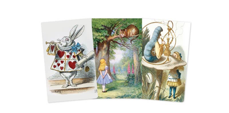 Texas Bookman - Wholesale Notebook - Alice In Wonderland Set of 3 Mini Notebooks1