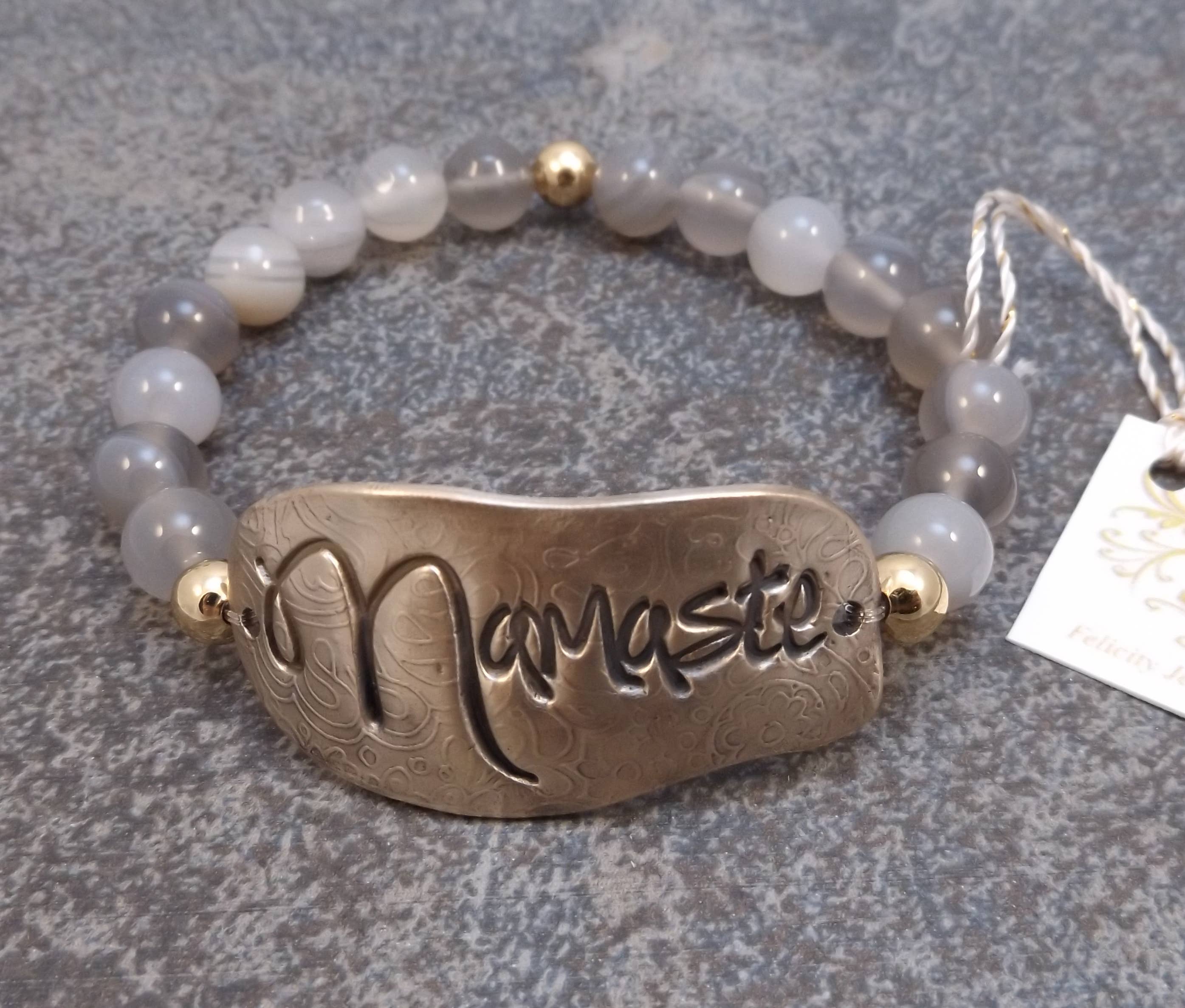 Felicity Jewelry Designs - Wholesale Beaded Bracelet - Namaste - Inspiration Stretch Bracelet1