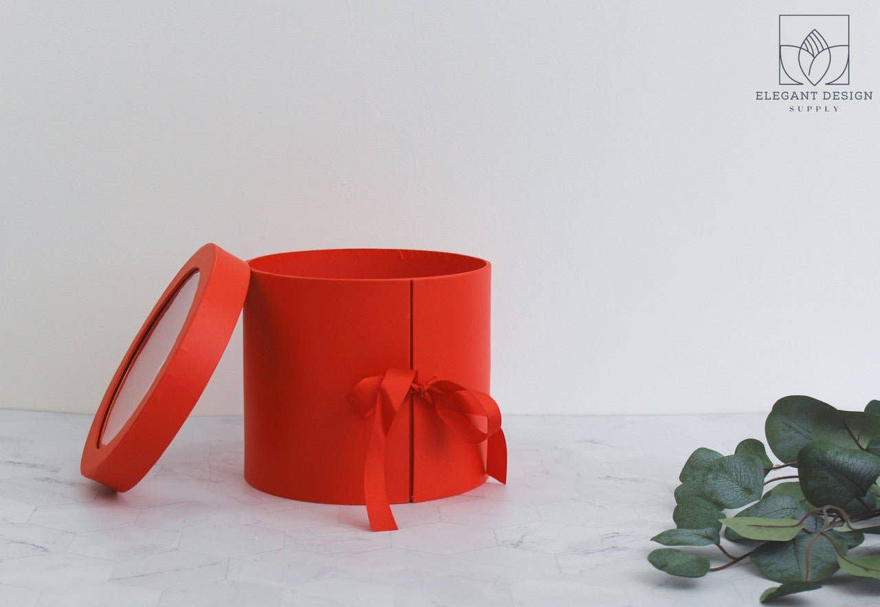 Elegant Design Supply – Engroshandel Gaveæske – To lag rund blomsterkasse med klart låg28