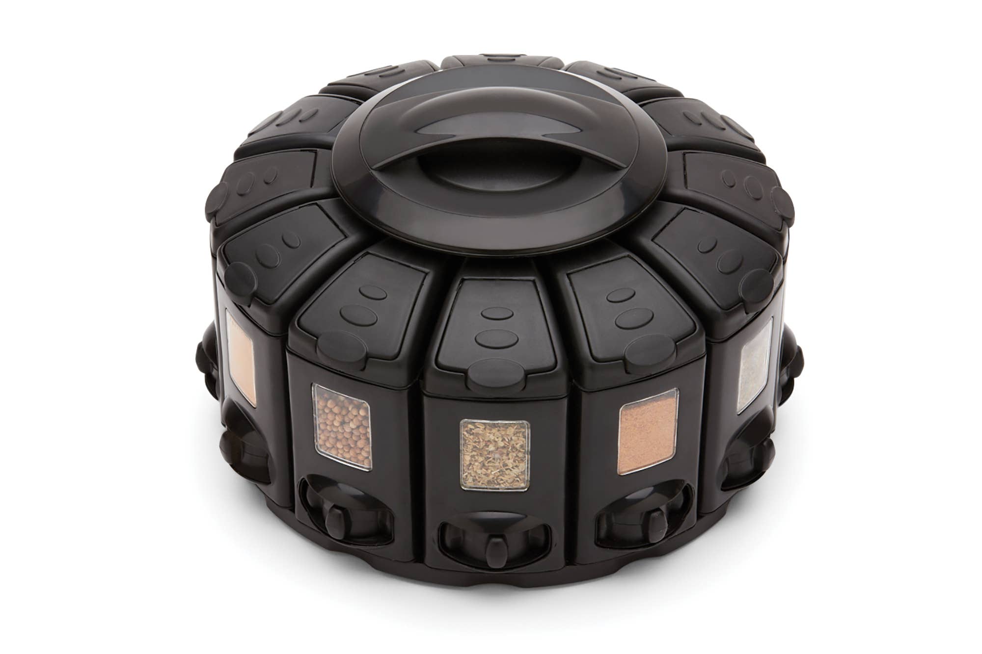 Fox Run Brands - Venta al por mayor Especieros - Carrusel de medición automática KitchenArt Select-A-Spice, negro, 9.5 pulgadas0