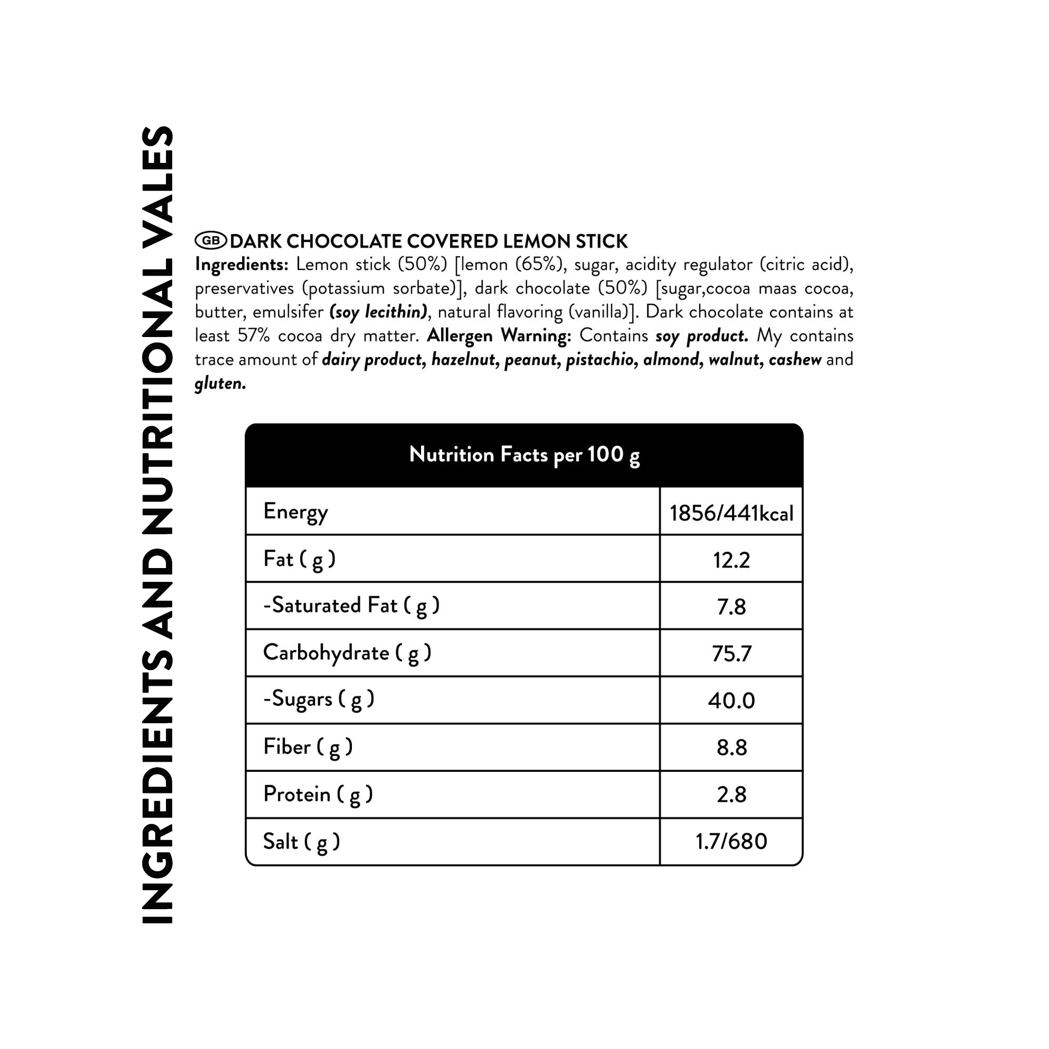 Patislove – Doces cobertos de chocolate por atacado – Chocolate Negro com Pau de Limão, 80G3