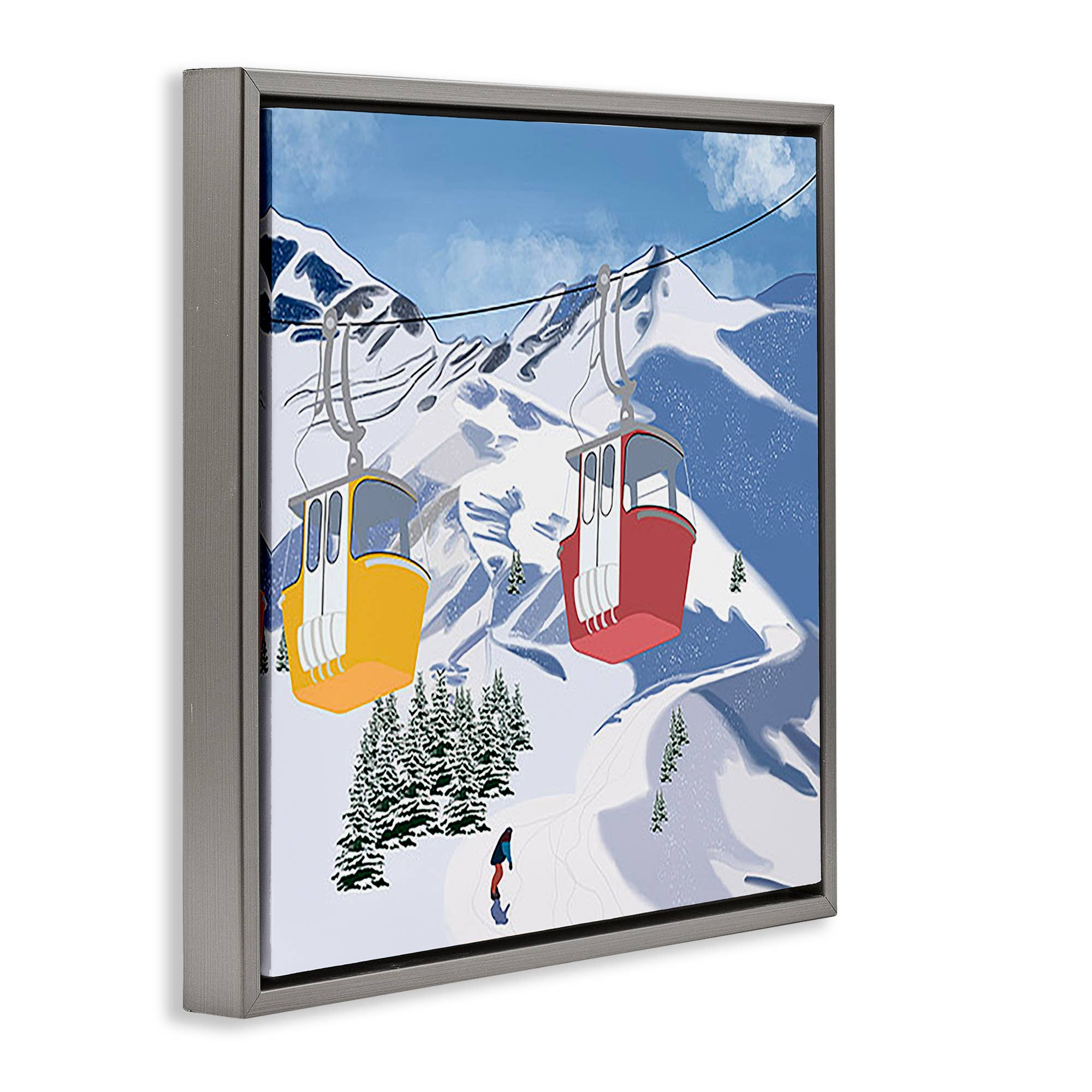 Stupell Industries - Wholesale Wall Sign - Ski Lift over Vast Mountain - Framed Wall Art16