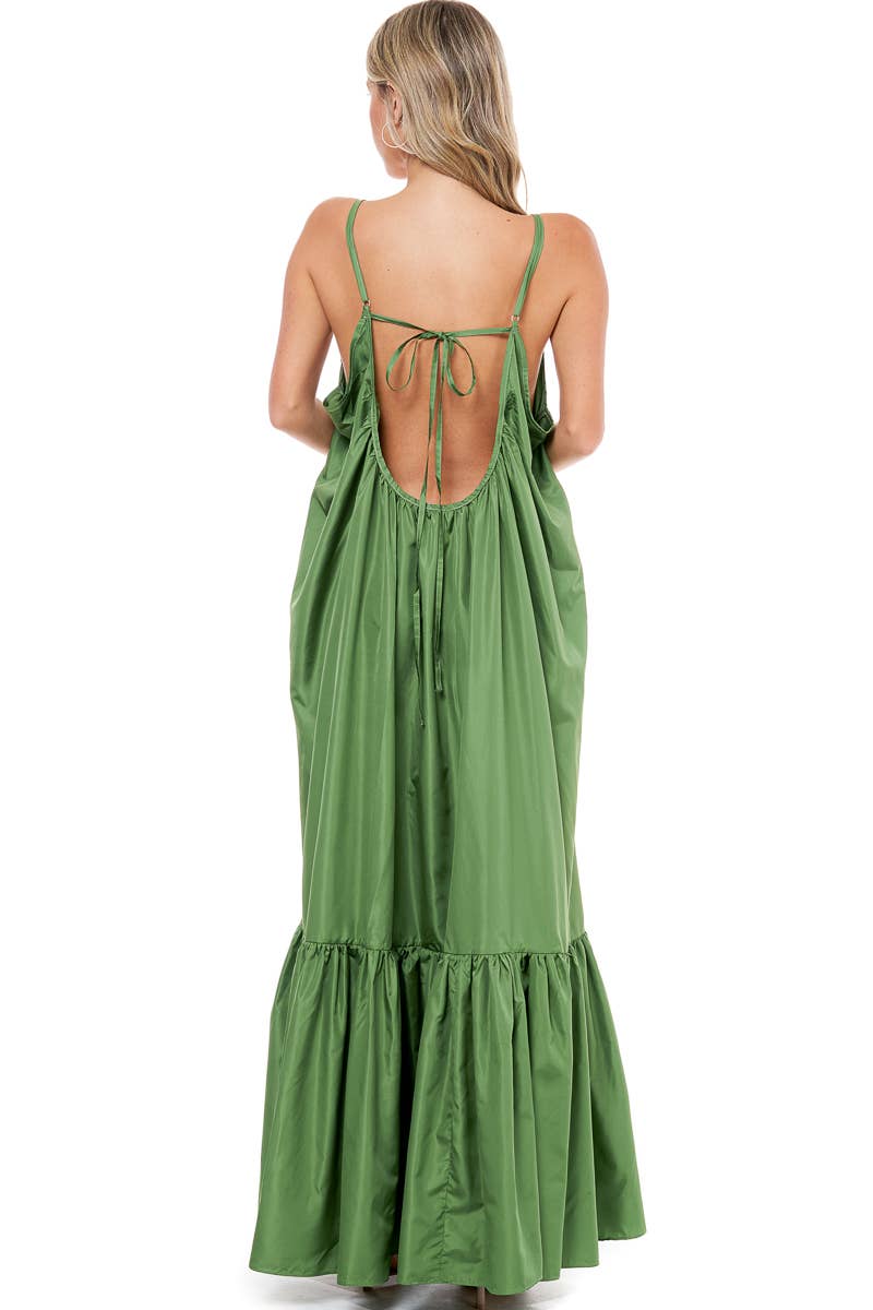 TOV - Vente Robe – femme - [OP4178] Robe à bretelles spaghetti avec dos bas6