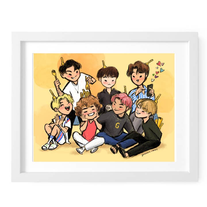 BTS Fork Ahjussi Art Print for wholesale by Le Petit Elefant