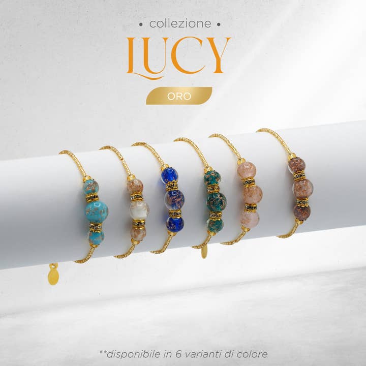 LUCY bracelet in Murano glass beads fashion gift idea elegant jewelry for wholesale by ALBATROS S.R.L.
