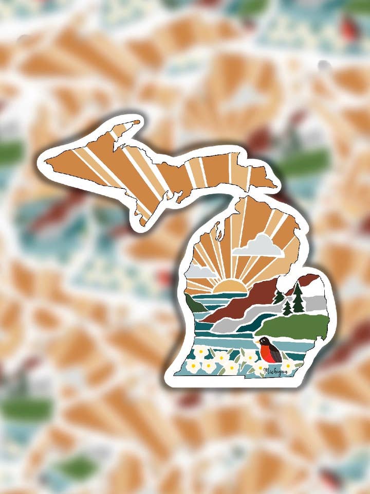Michigan State Sticker for wholesale by CreationsByMaddied