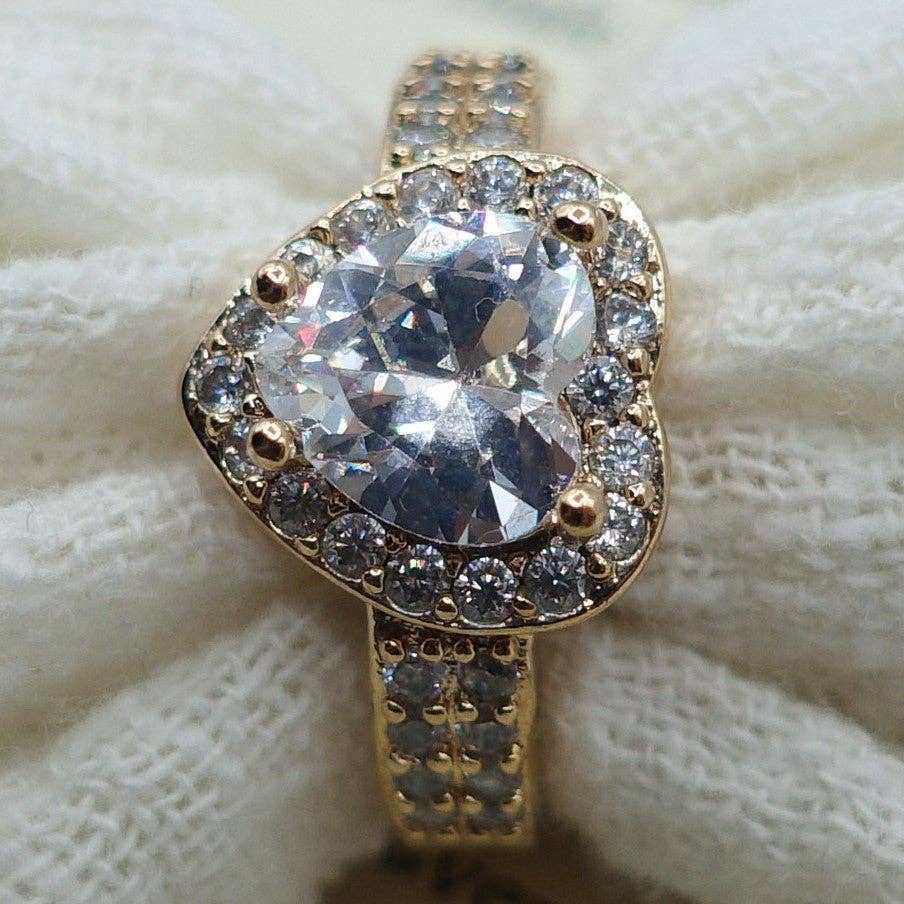 Daemon srls - Wholesale Multi-Stone Ring - ROSE ~ Cubic zirconia heart ring3