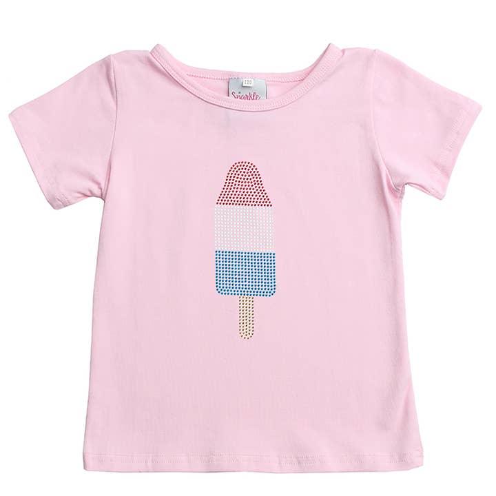 Sparkle Sisters by Couture Clips - Wholesale T-shirt – Kids - Studded Firecracker Popsicle Short Sleeve1