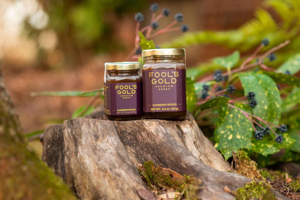 Fool's Gold Honey – Großhandel Honig – Mit Holunderbeeren angereicherter roher Honig - 9,9 Unzen1