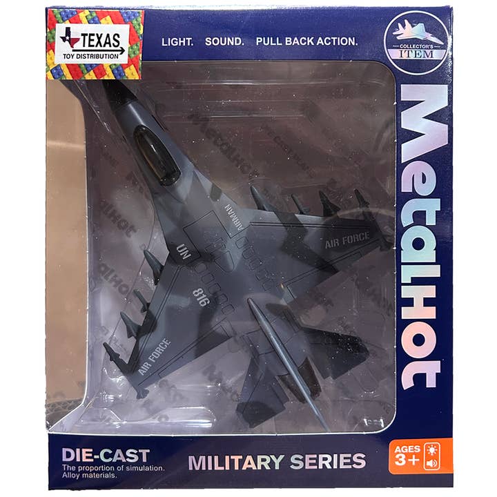 Texas Toy Distribution - Wholesale Toy plane – Child - Diecast F16 Fighter Jet Aircraft Military Model1