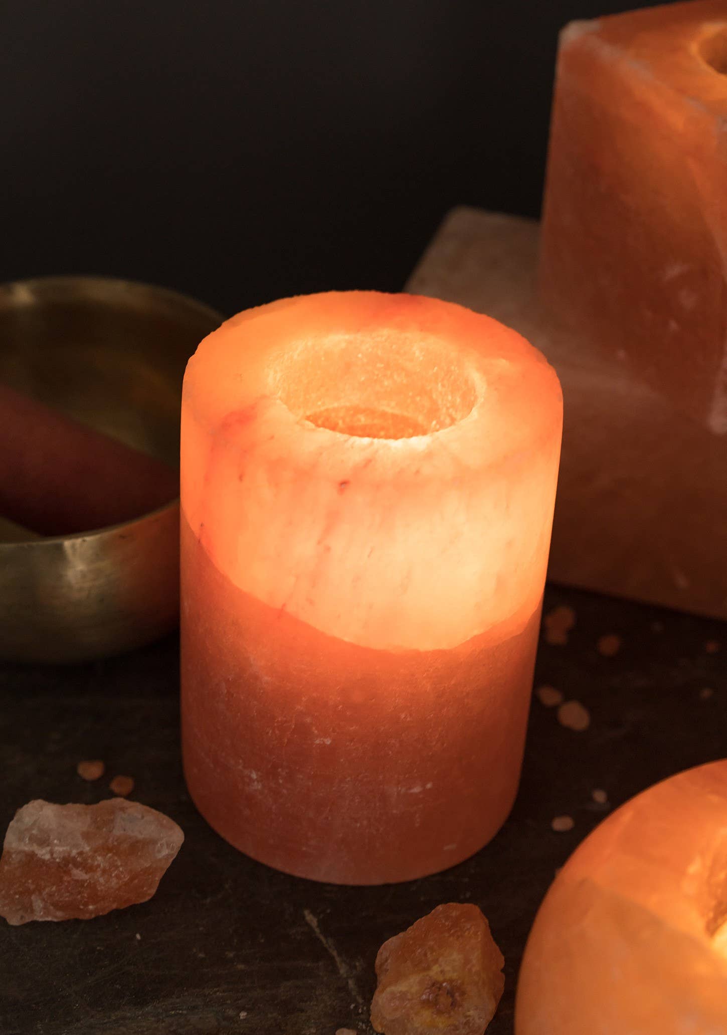 Namaste - Wholesale Candle holder - Salt Cylinder Tealight Holder