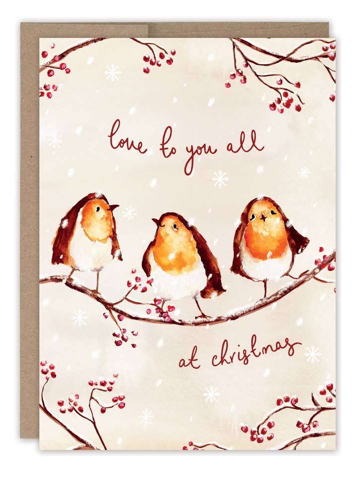 Carte de Noël Robins Love To You All pour la vente par Biely & Shoaf