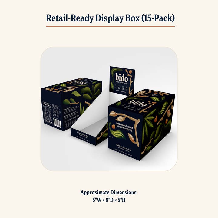 Bido – wholesale Wellness juice/tonic – Wellness Shots & Adaptogen Drinks | For Him (Berry Ginger)3