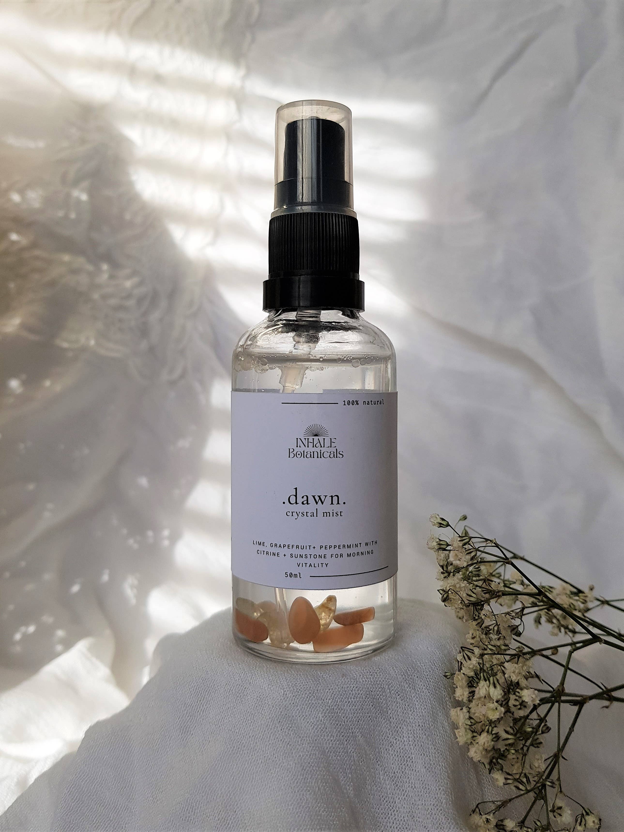 Inhale Botanicals – wholesale Aromatherapy mist – Dawn Crystal Mist, Crystal Infused1